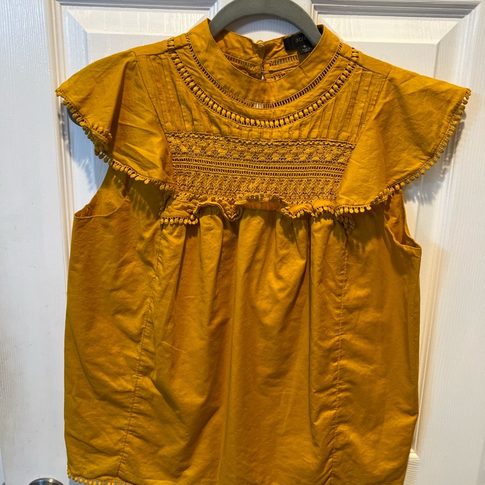 J. Crew Mustard Yellow Blouse